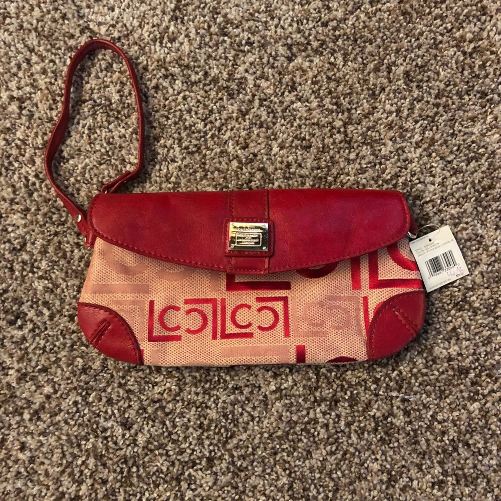 Liz Claiborne red clutch - NWT